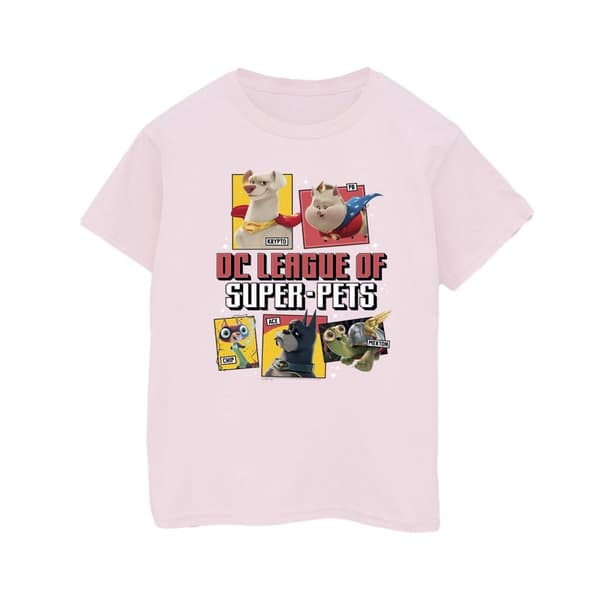 DC Comics Womens/Ladies DC League Of Super-Pets Profile Cotton Boyfriend T-Shirt