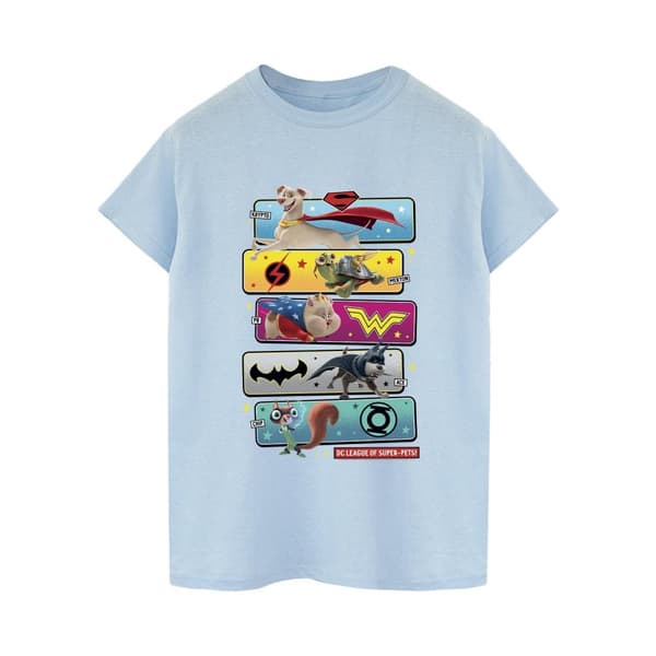 DC Comics Womens/Ladies DC League Of Super-Pets Character Pose Cotton Boyfriend T-Shirt