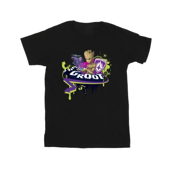 Marvel Guardians Of The Galaxy Groot Gaming Holo T-shirt i bomull för flickor