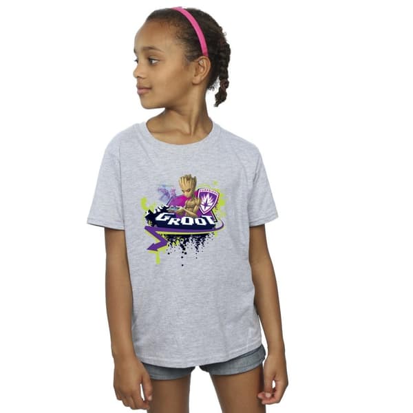 Marvel Guardians Of The Galaxy Groot Gaming Holo T-shirt i bomull för flickor