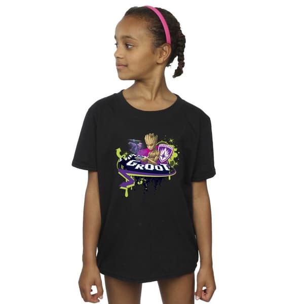 Marvel Guardians Of The Galaxy Groot Gaming Holo T-shirt i bomull för flickor