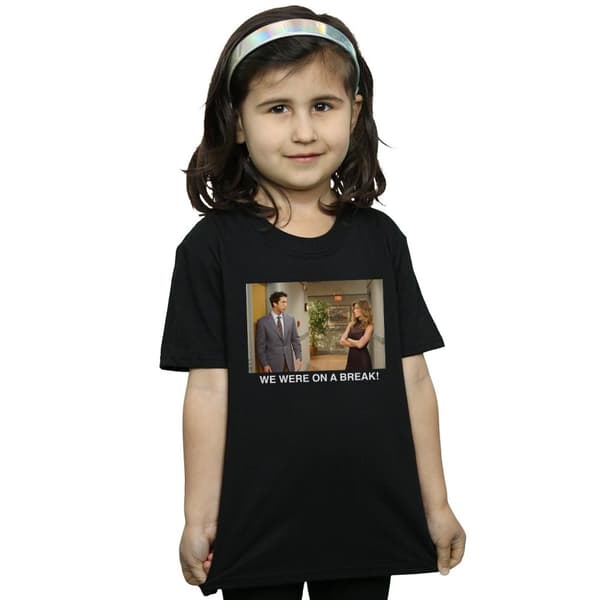 Friends Girls We Were On A Break T-shirt i bomull för korridoren