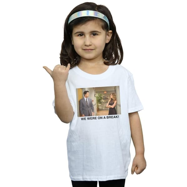 Friends Girls We Were On A Break T-shirt i bomull för korridoren