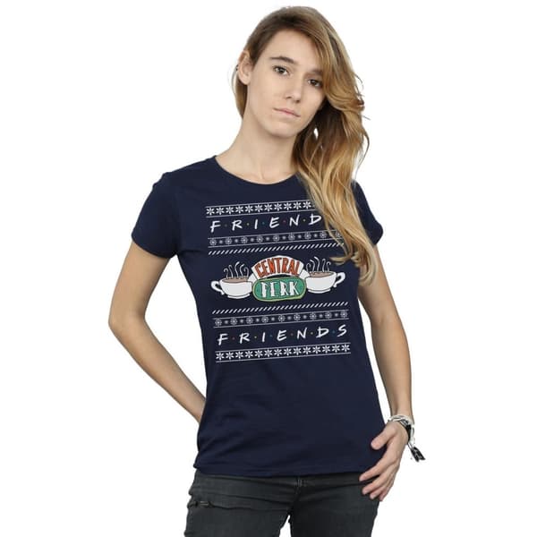 Friends Dam/Tjej Fair Isle Central Perk T-shirt i bomull