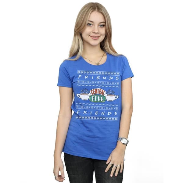 Friends Dam/Tjej Fair Isle Central Perk T-shirt i bomull
