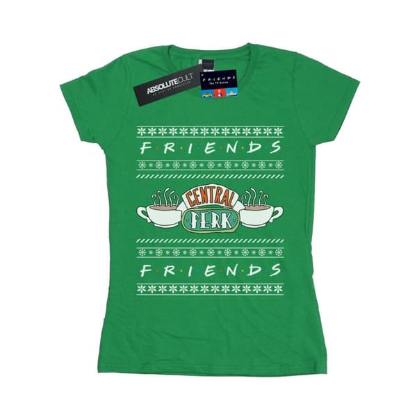 Friends Dam/Tjej Fair Isle Central Perk T-shirt i bomull