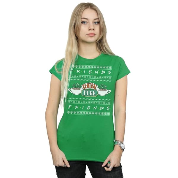 Friends Dam/Tjej Fair Isle Central Perk T-shirt i bomull