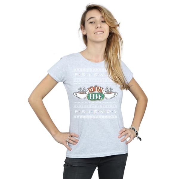 Friends Dam/Tjej Fair Isle Central Perk T-shirt i bomull