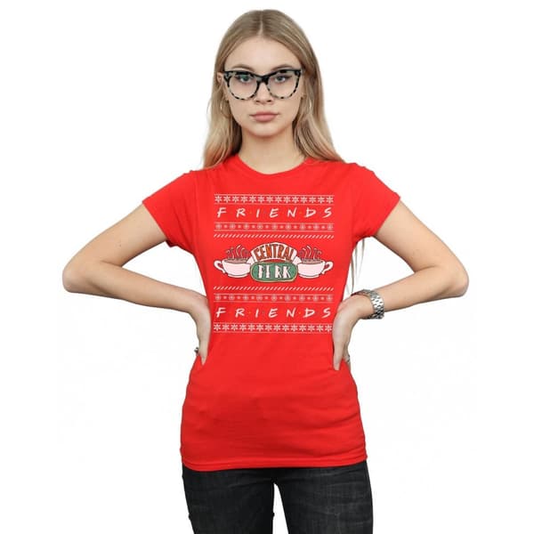 Friends Dam/Tjej Fair Isle Central Perk T-shirt i bomull
