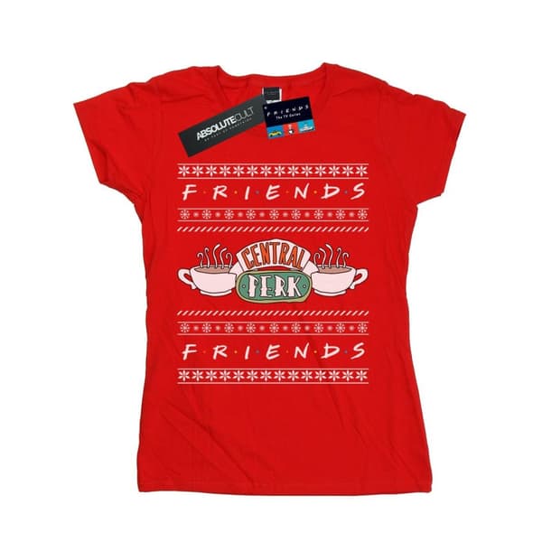 Friends Dam/Tjej Fair Isle Central Perk T-shirt i bomull