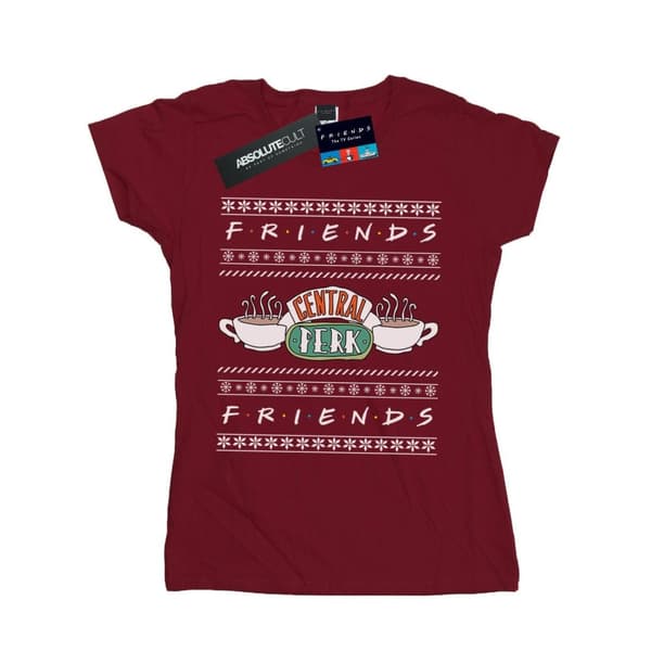 Friends Dam/Tjej Fair Isle Central Perk T-shirt i bomull