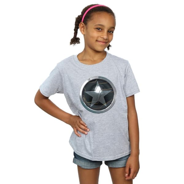 Marvel T-shirt i bomull med bröststjärna för flickor - The Falcon And The Winter Soldier
