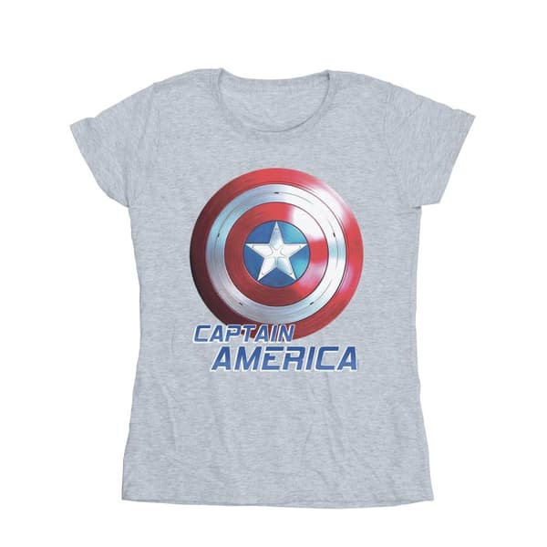 Marvel Dam/Tjej - The Falcon And The Winter Soldier - Captain America - Sköld - Bomulls-T-shirt