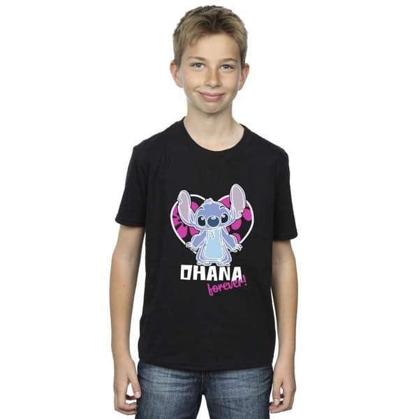 Disney Pojkar Lilo And Stitch Ohana Forever Heart T-shirt