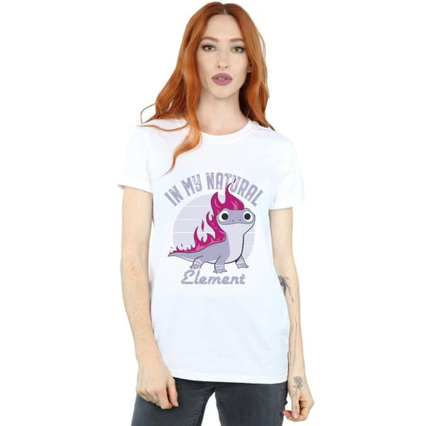 Disney Dam / Dam Frozen 2 Salamander Bruni Element Bomull Boyfriend T-shirt