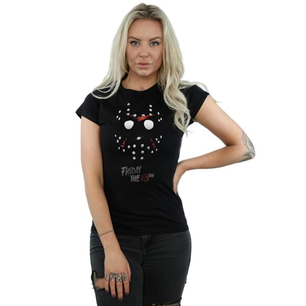 Friday 13th Womens/Ladies Jason Hockey Mask Cotton T-Shirt