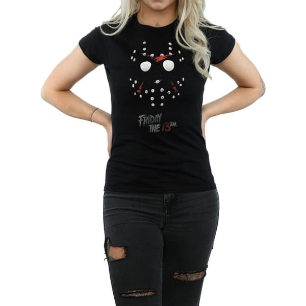 Friday 13th Womens/Ladies Jason Hockey Mask Cotton T-Shirt