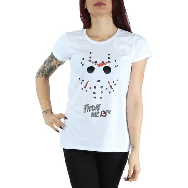 Friday 13th Womens/Ladies Jason Hockey Mask Cotton T-Shirt