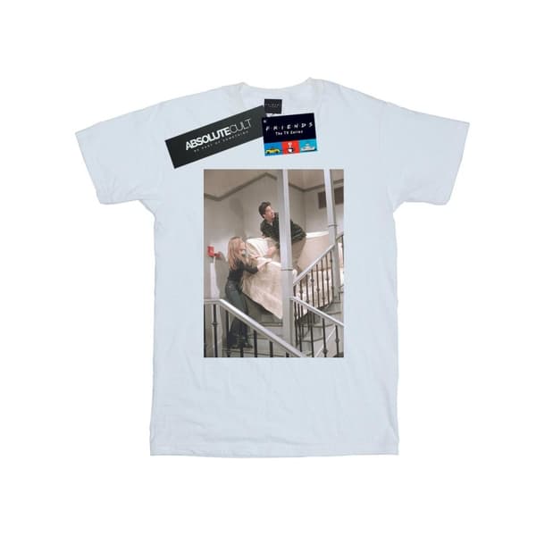 Friends T-shirt i bomull med foto - Soffa och trappor för flickor White 12-13 Years