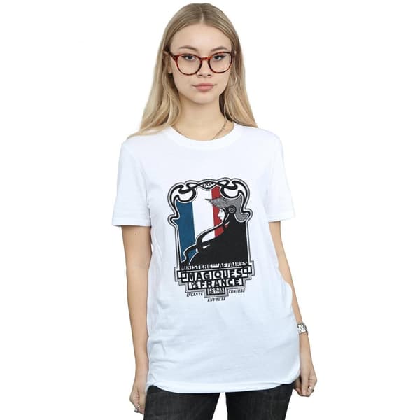 Fantastic Beasts Dam/kvinnor Magiques De La France Boyfriend T-shirt i bomull