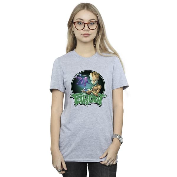 Marvel Dam/Tjej Guardians Of The Galaxy Groot Gaming Ring Bomull Boyfriend T-shirt