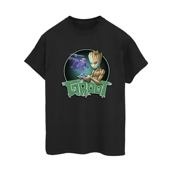 Marvel Dam/Tjej Guardians Of The Galaxy Groot Gaming Ring Bomull Boyfriend T-shirt