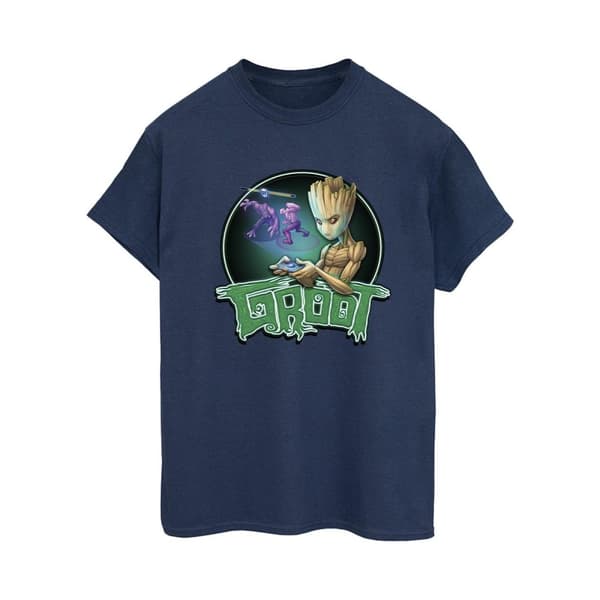 Marvel Dam/Tjej Guardians Of The Galaxy Groot Gaming Ring Bomull Boyfriend T-shirt