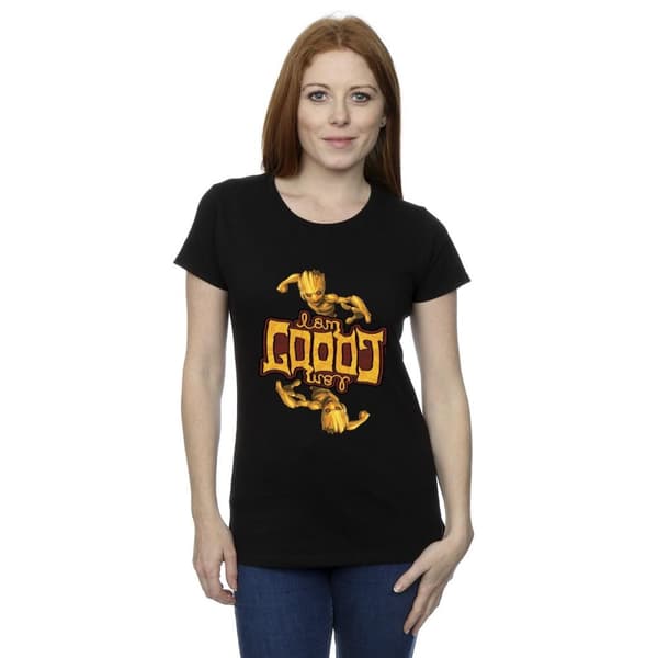 Marvel Womens/Ladies Guardians Of The Galaxy Groot Inverted Grain Cotton T-Shirt