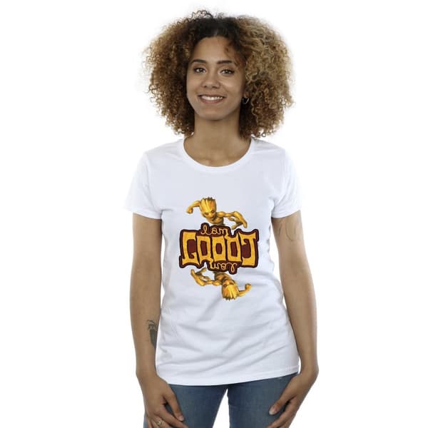 Marvel Womens/Ladies Guardians Of The Galaxy Groot Inverted Grain Cotton T-Shirt