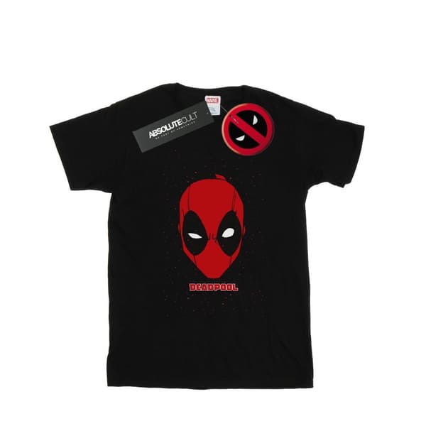Marvel Womens/Ladies Deadpool Face Mask Cotton Boyfriend T-Shirt Black XL