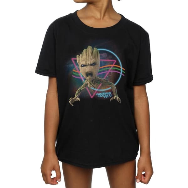 Marvel Girls Guardians Of The Galaxy Neon Groot Cotton T-Shirt