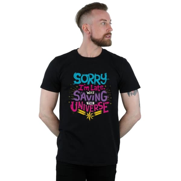 Marvel Mens Captain Marvel Saving The Universe T-shirt