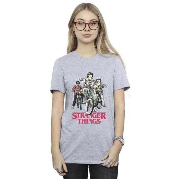 Netflix Womens/Ladies Stranger Things Retro Bikers Cotton Boyfriend T-Shirt
