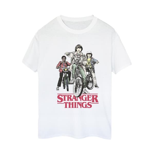 Netflix Womens/Ladies Stranger Things Retro Bikers Cotton Boyfriend T-Shirt