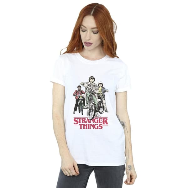 Netflix Womens/Ladies Stranger Things Retro Bikers Cotton Boyfriend T-Shirt