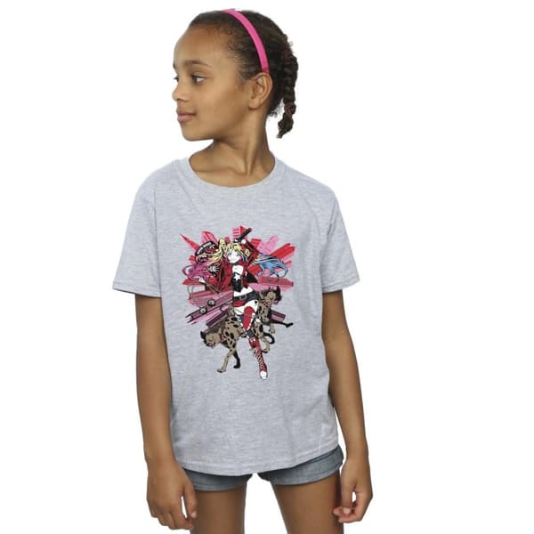 DC Comics Harley Quinn Hyenas bomulls-T-shirt för flickor