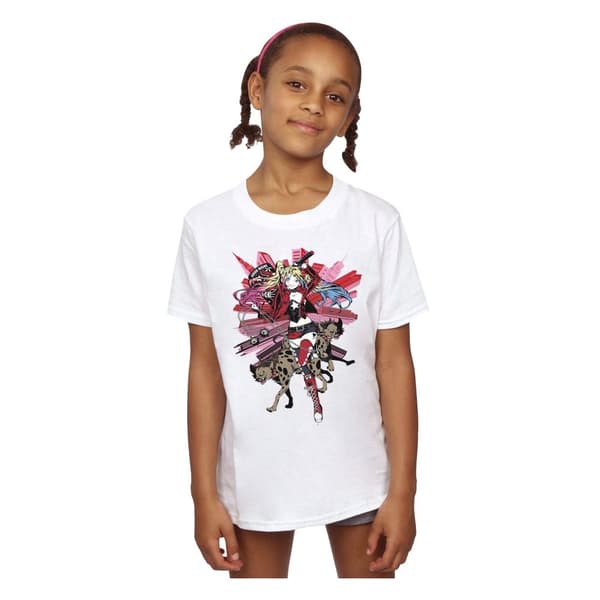 DC Comics Harley Quinn Hyenas bomulls-T-shirt för flickor