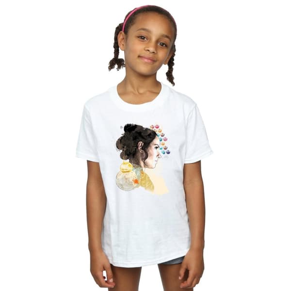 Star Wars: The Rise of Skywalker T-shirt i bomull med Rey-collage för flickor
