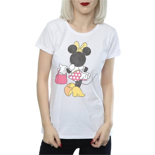 Disney Womens/Ladies Minnie Mouse Back Pose Cotton T-Shirt