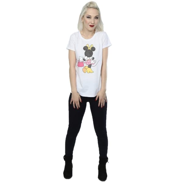 Disney Womens/Ladies Minnie Mouse Back Pose Cotton T-Shirt
