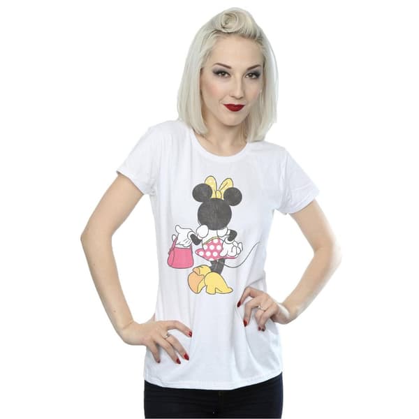 Disney Womens/Ladies Minnie Mouse Back Pose Cotton T-Shirt