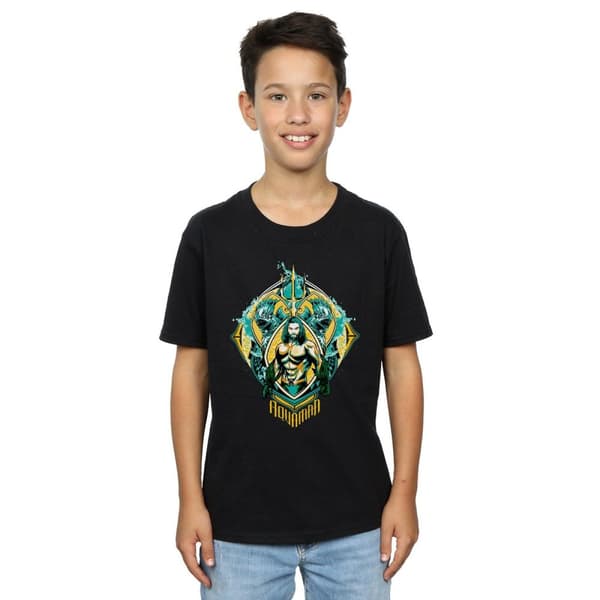 DC Comics Boys Aquaman The Trench Crest T-Shirt