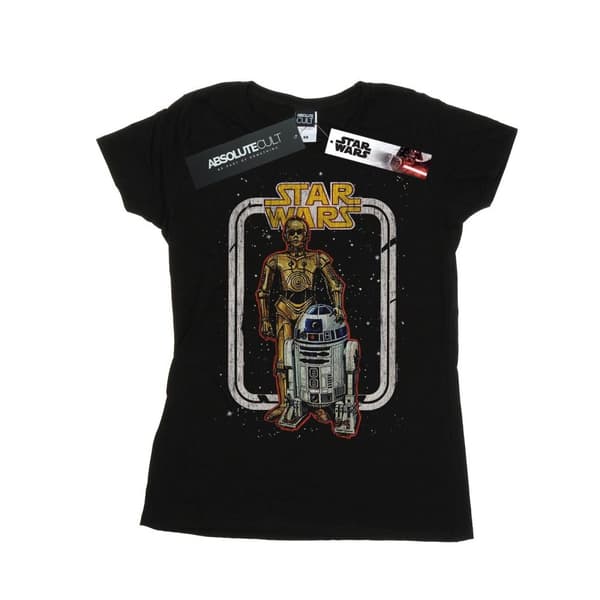 Star Wars Womens/Ladies R2-D2 And C-3PO Vintage Cotton T-Shirt