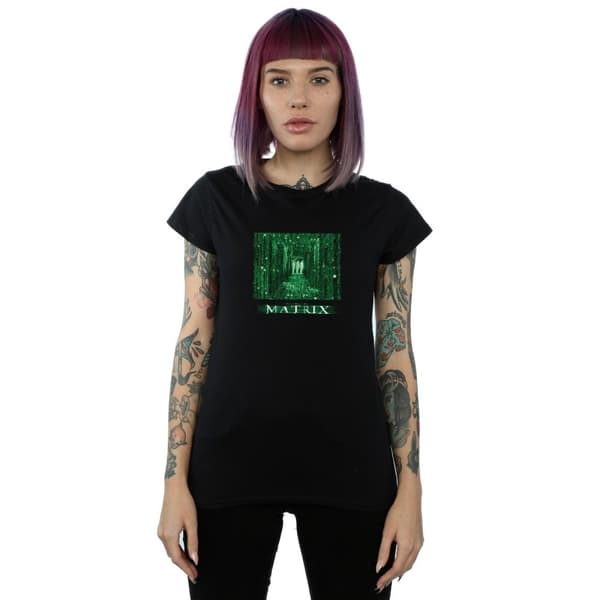 The Matrix Womens/Ladies Digital Cube Cotton T-Shirt