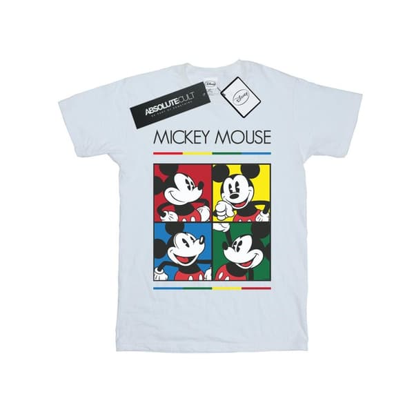 Disney Dam/Tjej Musse Pigg Fyrkantig Färg Bomull Boyfriend T-shirt