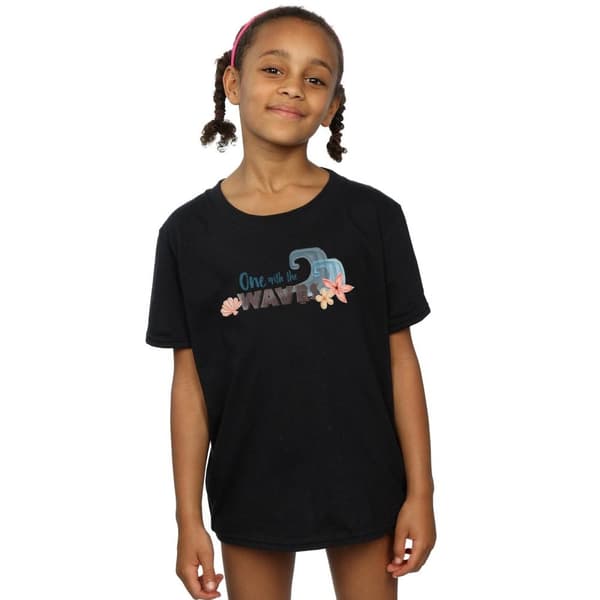 Disney Girls Moana One With The Waves Cotton T-Shirt