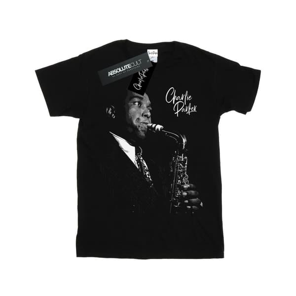 Charlie Parker T-shirt för pojkar som spelar saxofon