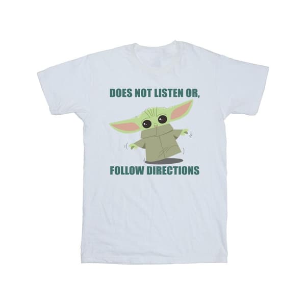 Star Wars Mens The Mandalorian Grogu Does Not Listen T-Shirt