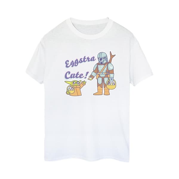 Star Wars Womens/Ladies The Mandalorian Eggstra Cute Grogu Cotton Boyfriend T-Shirt