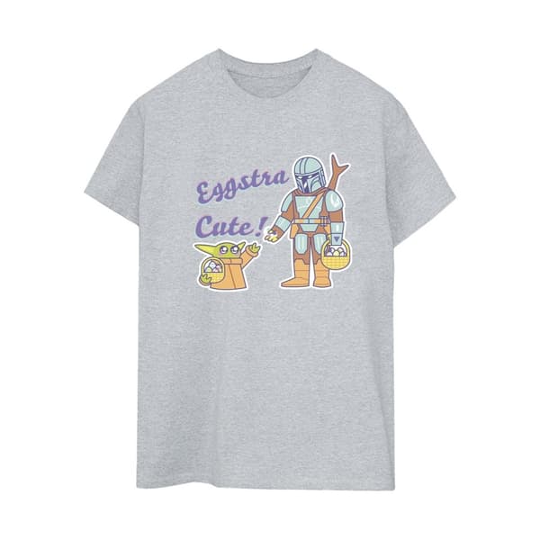 Star Wars Womens/Ladies The Mandalorian Eggstra Cute Grogu Cotton Boyfriend T-Shirt